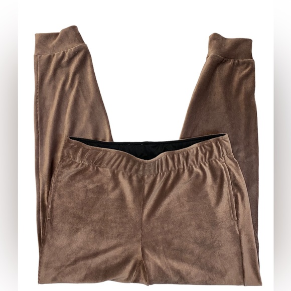 ✨Zella✨Velvet Dusty Rose Ribbed Joggers Size M - Picture 2 of 7